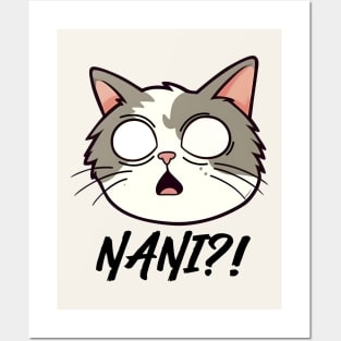 Nani?! Funny Anime Cat Posters and Art